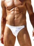 menaful Bikini Men's Low Rise Metal Buckle(Single) Swim Bikini