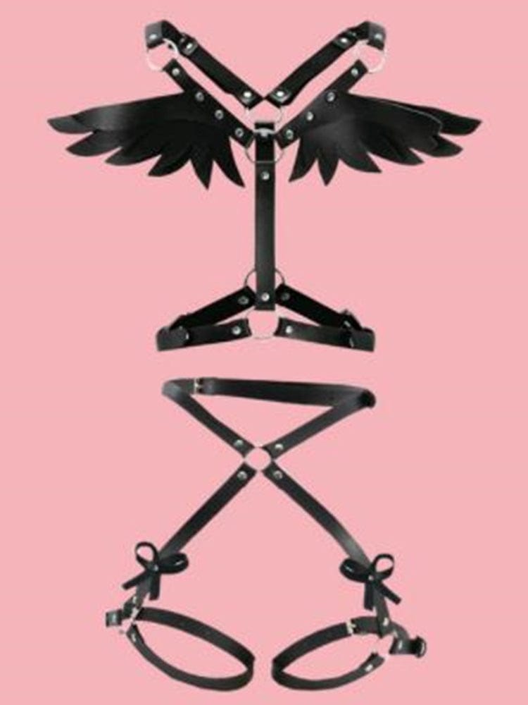 menaful Black / 1 SET(A+B) Wing shape strap