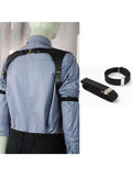 menaful Black / Harness+Sleeve Bands Trendy motorcycle style PU leather strap