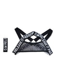 menaful Black / M Men's Letter Sexy Elastic Shoulder Strap Harness