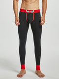 menaful Black / M Men's Long Johns U Convex Leggings