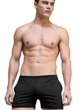 menaful Black / M Men's Modal Solid Colour Home Shorts