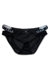 menaful Black / M Quick Dry Low Waist Solid Alphabet Briefs