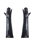 menaful Black / One Size Erotic Pu Leather Gloves
