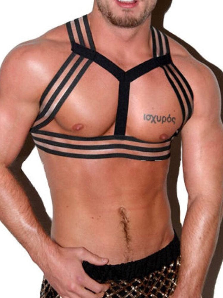 menaful Black / One Size Men's Elastic Performance Straps Harness