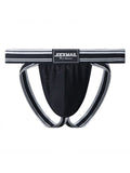 menaful Black / S Breathable Mesh Double Strap Men's Thong