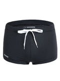menaful Black / S Men's Summer Tethered Boxer Swim Trunks