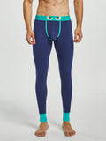 menaful Blue / M Men's Long Johns U Convex Leggings