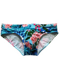 menaful Blue / M Men's Printed Sexy Cup Triangle Swim Briefs