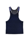 menaful Blue / M Men's Sexy Letters Solid Color Sports Tank