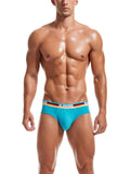menaful Blue / M Rainbow Waistband Cotton Briefs