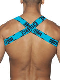 menaful Blue / One Size Men's Chest Fitness Sports Elastic Shoulder Strap