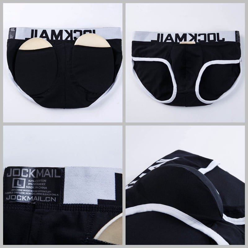 menaful Bottoms 3D Padded Push Up Boxer Briefs