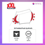 menaful Bottoms 3D Padded Push Up Boxer Briefs