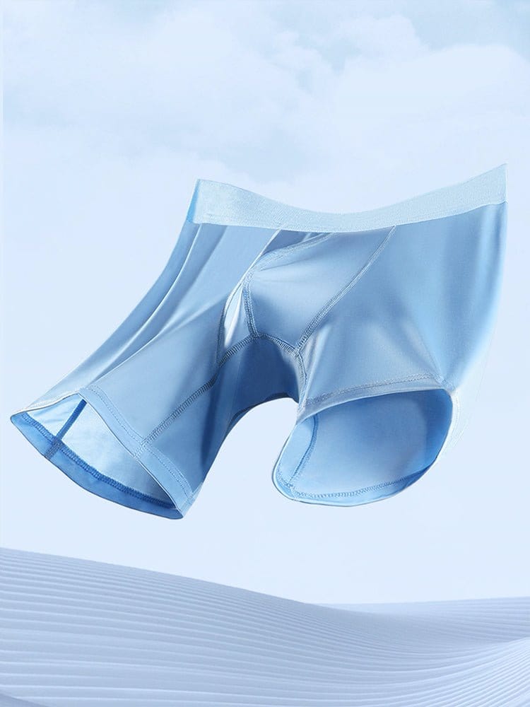 menaful Boxers Briefs & Midway Briefs 3 Pcs Ice Silk Breathable Sports Boxers Briefs