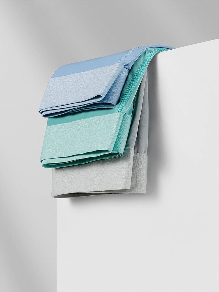 menaful Boxers Briefs & Midway Briefs 3 Pcs Ice Silk Breathable Sports Boxers Briefs