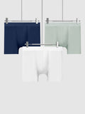 menaful Boxers Briefs & Midway Briefs Navy/Grey/White / XS 3 Pcs Ice Silk Breathable Sports Boxers Briefs