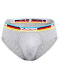 menaful Briefs 2 Pack Men's Rainbow Waistband Big Pouch Briefs