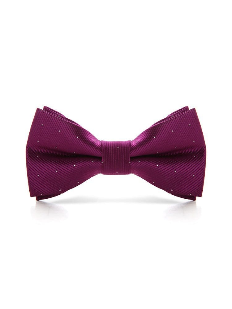 menaful Bright Purple Evening shirt suit bow tie