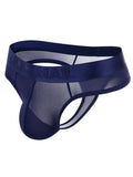 menaful Dark Blue / M Ultra-thin Translucent Sexy Men's Briefs