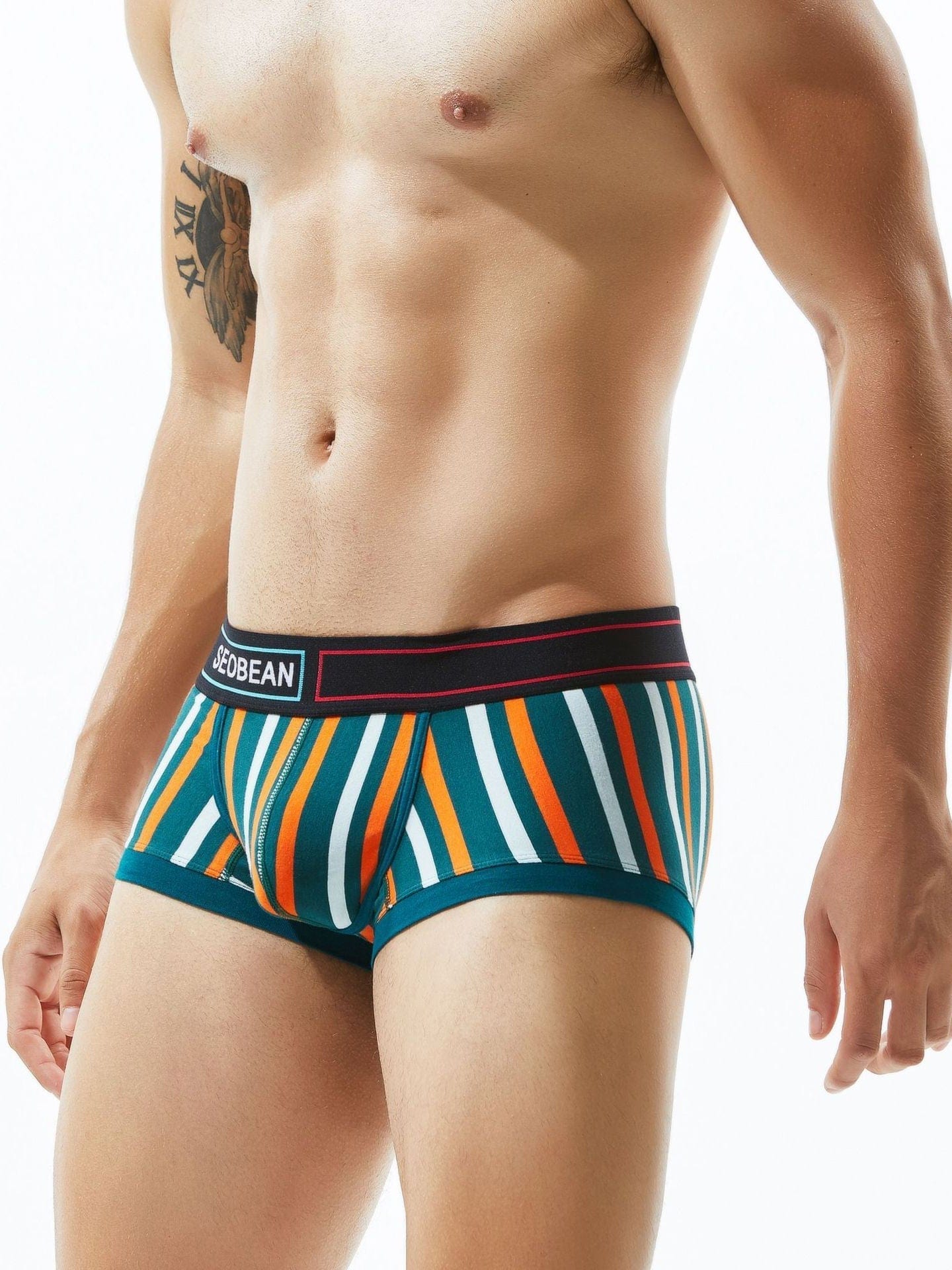 menaful Fashion Vertical Stripes Men's Boxer Briefs