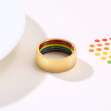 Menaful™ Gold / 7 8MM Rainbow Ring PR-023