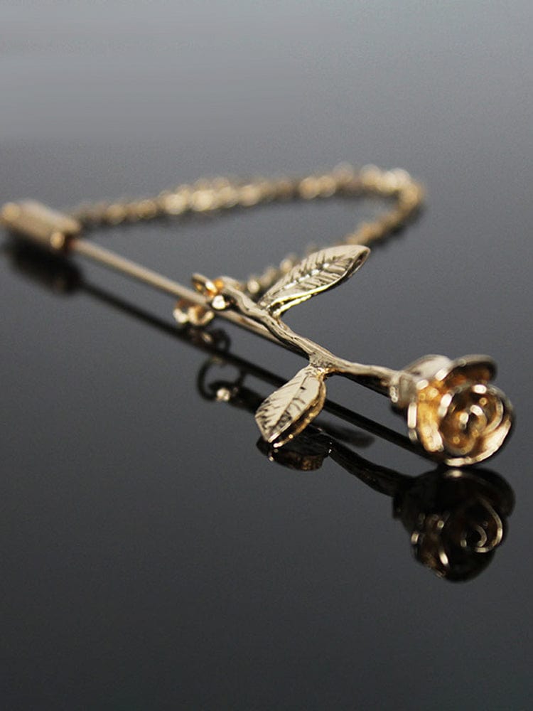 menaful Gold Rose The Little Prince Rose Suit Brooch