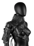 menaful Gray / One Size Steampunk Leather Armor-style Shoulder Bag