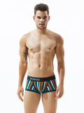menaful Green / M Fashion Vertical Stripes Men's Boxer Briefs