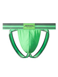 menaful Green / S Breathable Mesh Double Strap Men's Thong