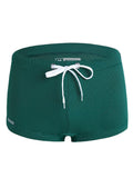 menaful Green / S Men's Summer Tethered Boxer Swim Trunks