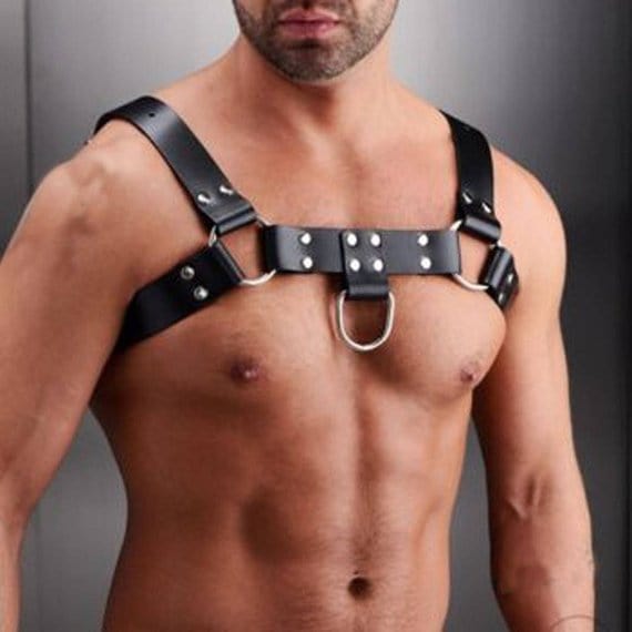 menaful harness Black / One Size Fashion Men's Chains Chest Harness - Black
