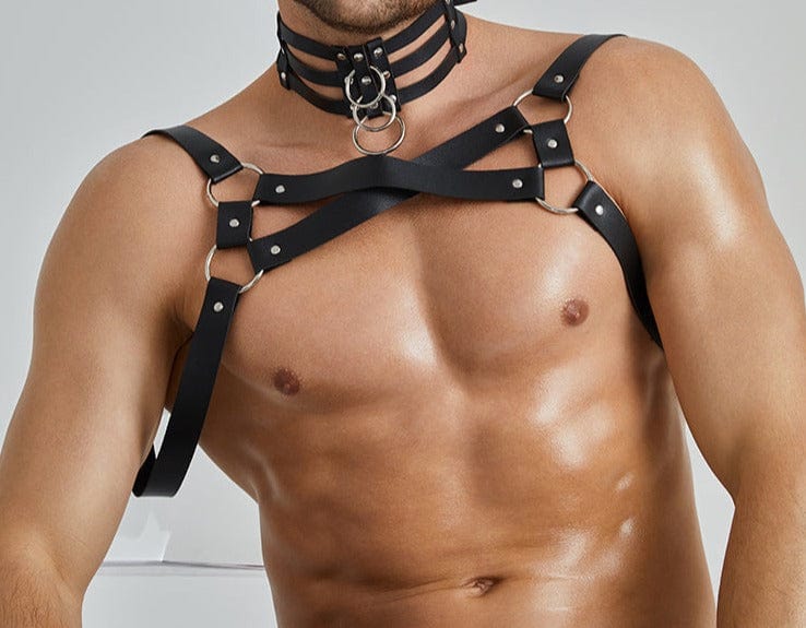 menaful harness Leather Adjustable Body Strap