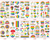 Menaful™ JA set(JA01-J10) Rainbow Pride Day Tattoo Sticker Set