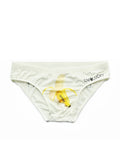 menaful Kitten White Cartoon Briefs