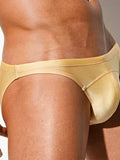 menaful Low Waist Shiny Swim Bikini - Yellow