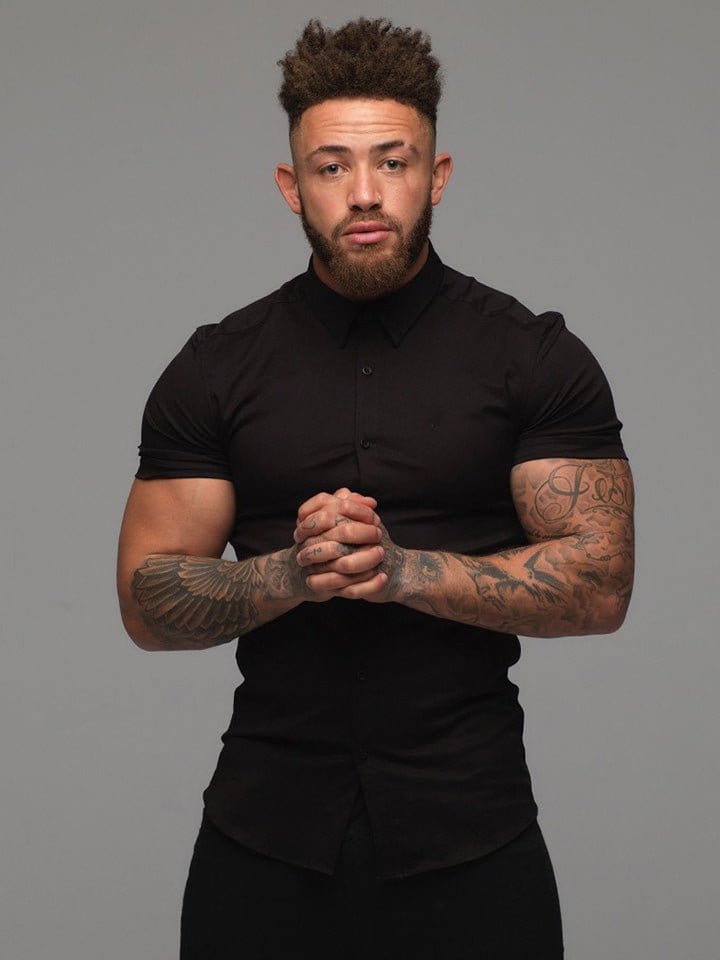 menaful Men's Business Short Shirt