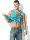 menaful Men's Casual Hollow Out Sexy Tank Top