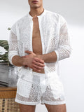 menaful Men's Casual Long Sleeve Shirt Suit