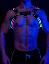 MENAFUL™ Men's glowing colorful rechargeable sexy harness
