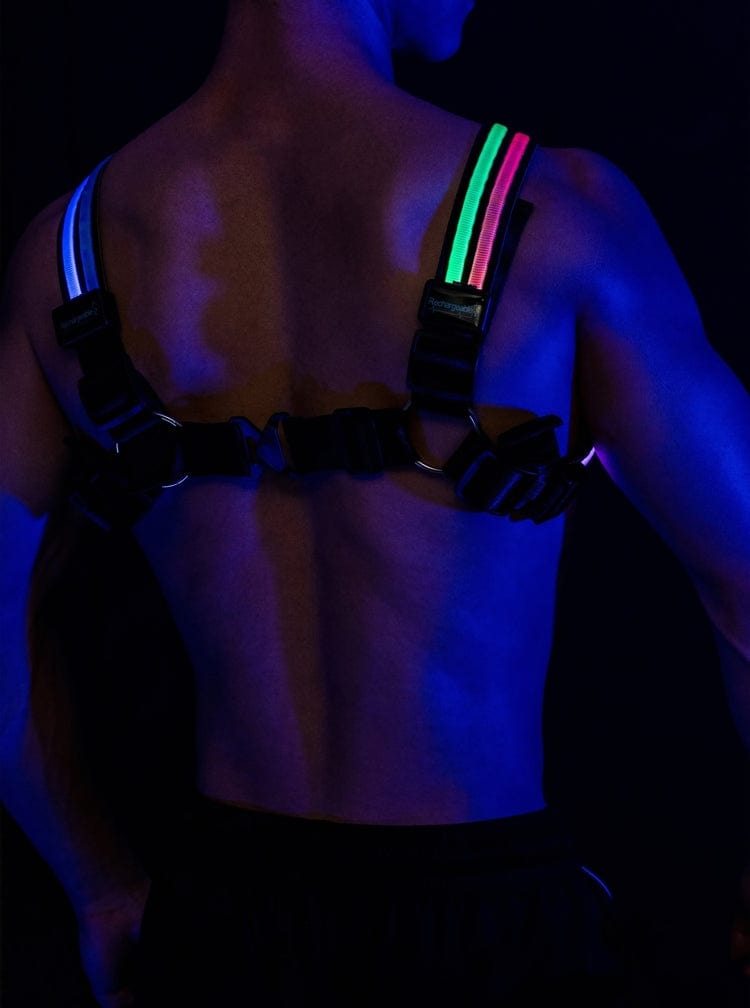 MENAFUL™ Men's glowing colorful rechargeable sexy harness