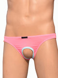 menaful Men's Hollow Open File Ice Silk Briefs