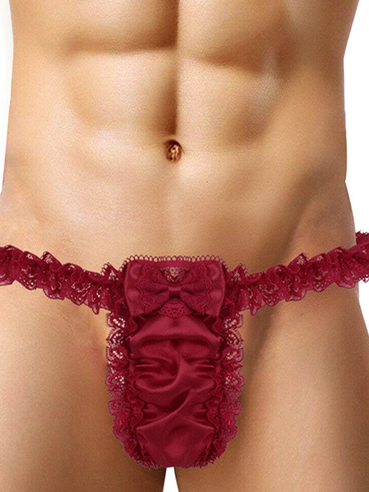 menaful Men's Lace Sexy Spandex Thong