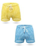 menaful Men's Loose Sexy Mesh Shorts