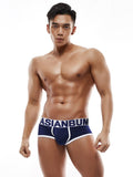 menaful Men's Nylon Ice-silk Seamless Boxer Briefs