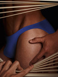 menaful Men's Pit Cloth Solid Color Low Waist Briefs