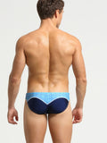 menaful Men's Printed Nylon Swimming Briefs
