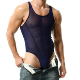 Menaful™ men's sheer mesh bodysuit