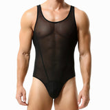 Menaful™ men's sheer mesh bodysuit