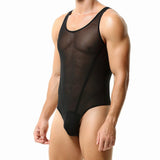 Menaful™ men's sheer mesh bodysuit